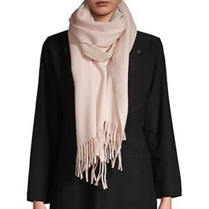 Rag & Bone light pink wool fringe scarf
